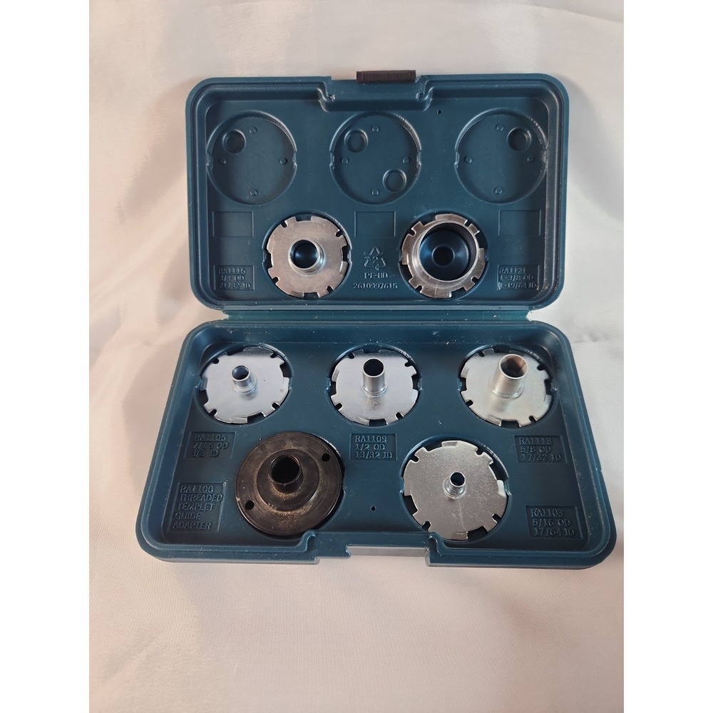 Bosch Router Template Guide Set 7 Pc #RA1125 w/Case - Picture 2 of 7
